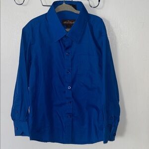 Boys Vibrant Blue Casual Collared Button Down Shirt size 6